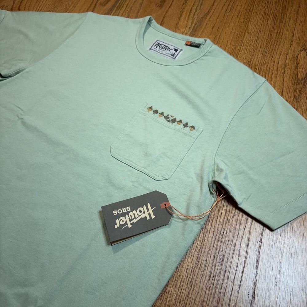 NWT Howler Brothers Men's Small Spectrum Pocket‎ Tee Short Sleeve Julep Tan 1118